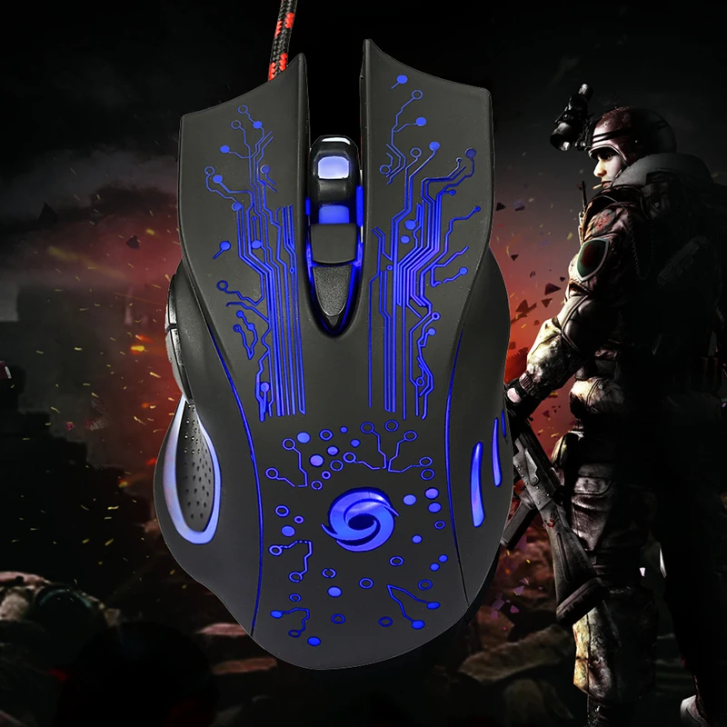6D USB Wired Gaming Mouse 3200DPI 6 Buttons LED Optical Professional Pro Mouse Gamer Computer Mice For PC Laptop