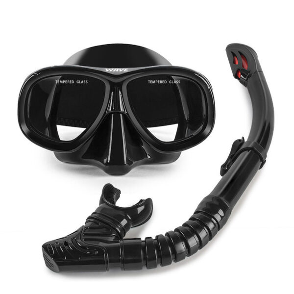 Wave Snorkeling Set Diving Goggles Diving Set Full Dry Breathing Apparatus with Prescription Lenses