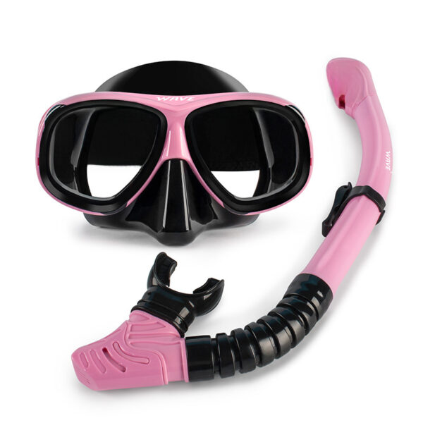 Wave Snorkeling Set Diving Goggles Diving Set Full Dry Breathing Apparatus with Prescription Lenses