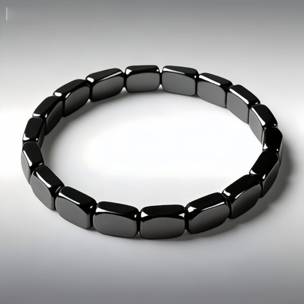 Cross-Border European and American Fashion Hot-Selling Hematite Black Gallstone Elastic Square Beaded Unisex Bracelet Jewelry Wholesale