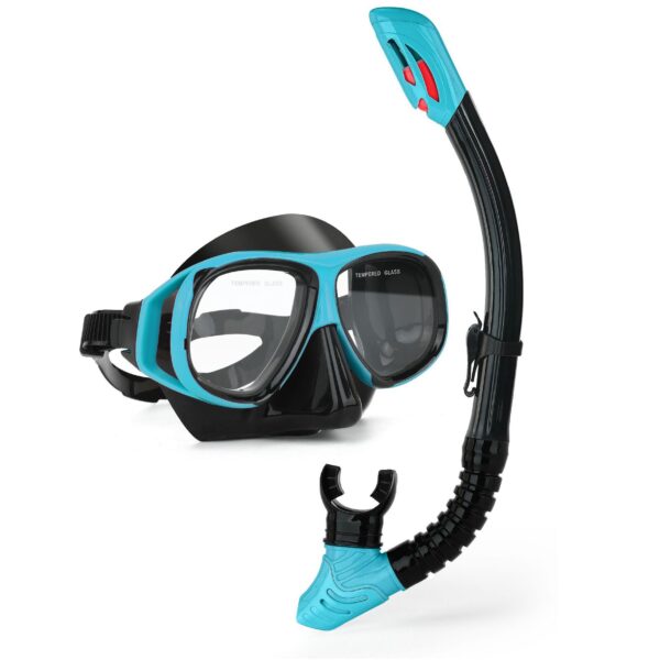 Wave Snorkeling Set Diving Goggles Diving Set Full Dry Breathing Apparatus with Prescription Lenses