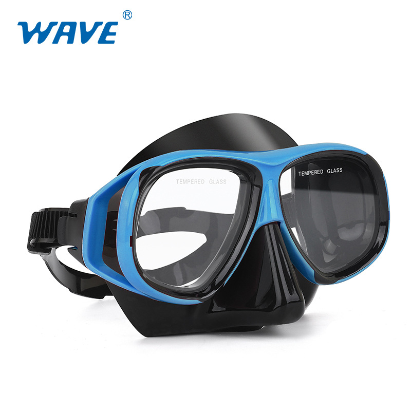 Wave Snorkeling Set Diving Goggles Diving Set Full Dry Breathing Apparatus with Prescription Lenses