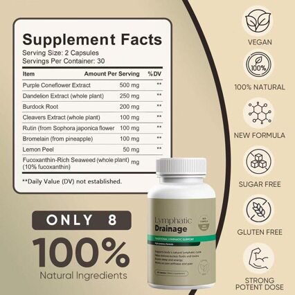 Tk Cross-Border Amazon New Product Hot Sale Lymphatic Drainage Body Lymph Drainage Capsules 60 Capsules