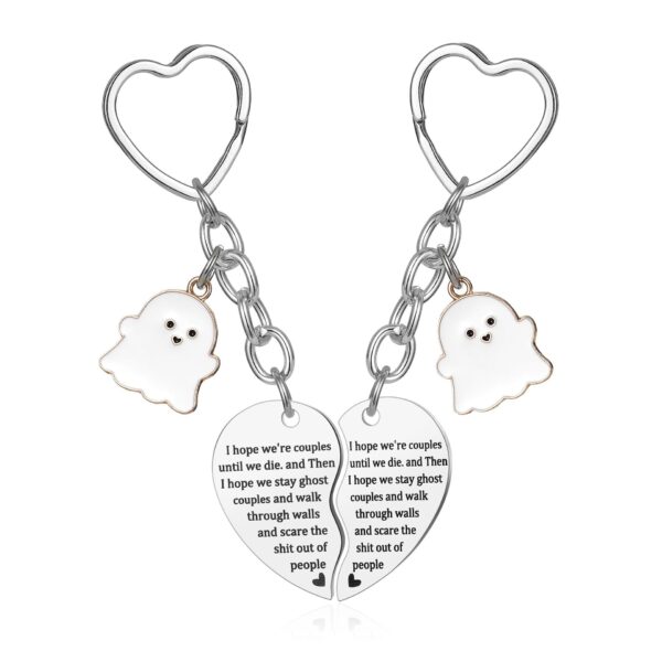Mother's Day Keychain Women's Rose Gold Engraved Flower Pendant Keychain Love Puzzle Keychain Set